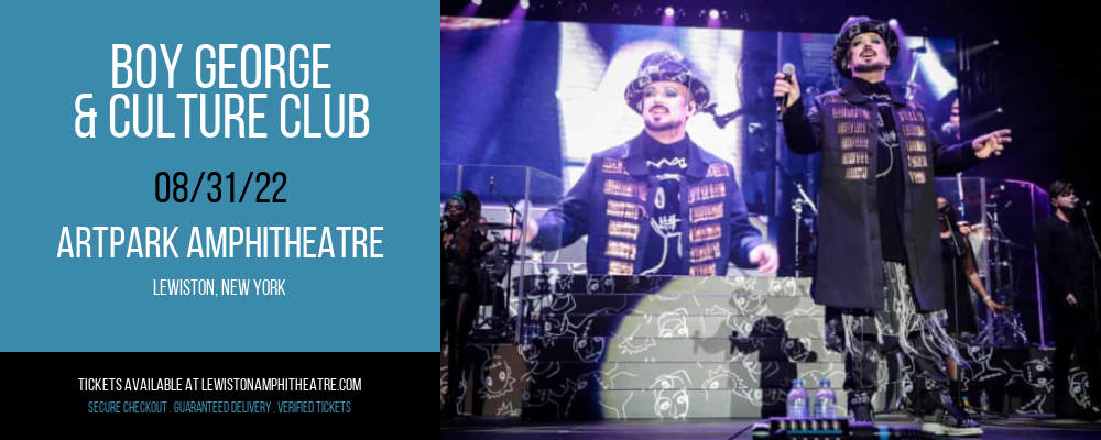 Boy George & Culture Club at ARTPARK Amphitheatre tickets Boy George & Culture Club at ARTPARK Amphitheatre